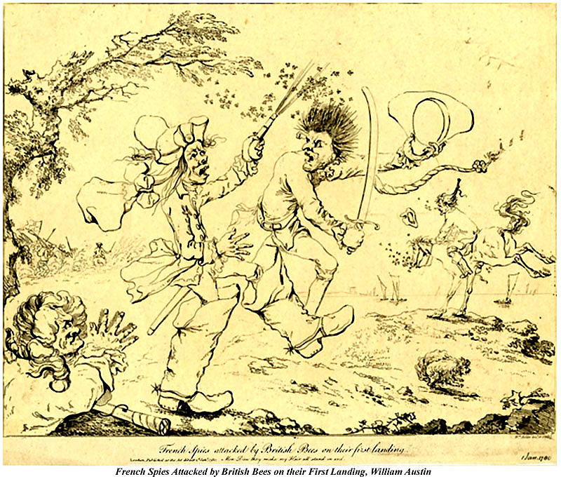 French Spies Attacked by British Bees on their First Landing William Austin 1780